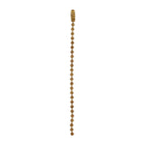4 1/2" Antique Brass, Beaded Key Chain, Steel
