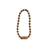 4 1/2" Antique Brass, Beaded Key Chain, Steel
