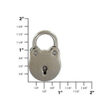 5/8" Shiny Gunmetal, Padlock, Zinc Alloy