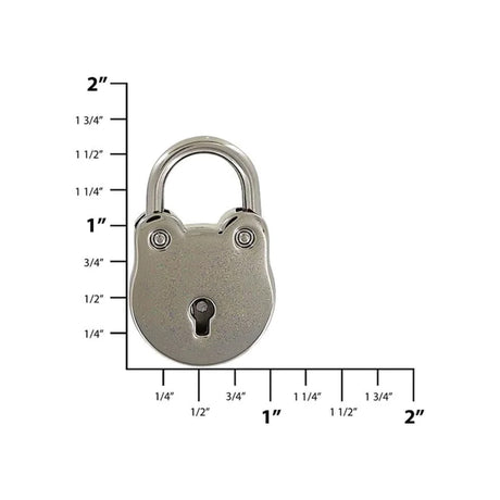 5/8" Shiny Gunmetal, Padlock, Zinc Alloy