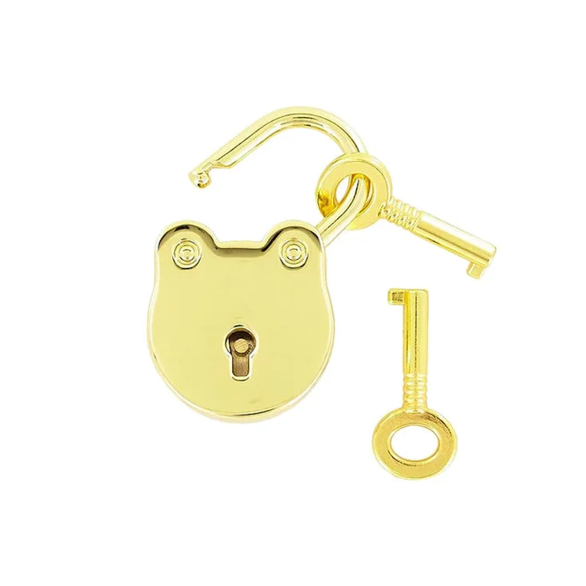 5/8" Shiny Gold, Padlock, Zinc Alloy