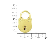 5/8" Shiny Gold, Padlock, Zinc Alloy