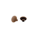 7mm Antique Brass, Double Cap Jiffy Rivet, Solid Brass- 100ct
