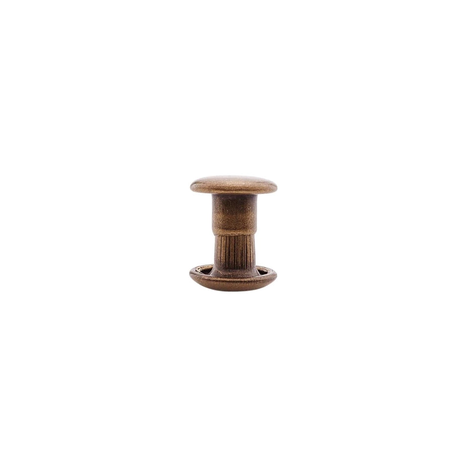 7mm Antique Brass, Double Cap Jiffy Rivets, Solid Brass-100ct