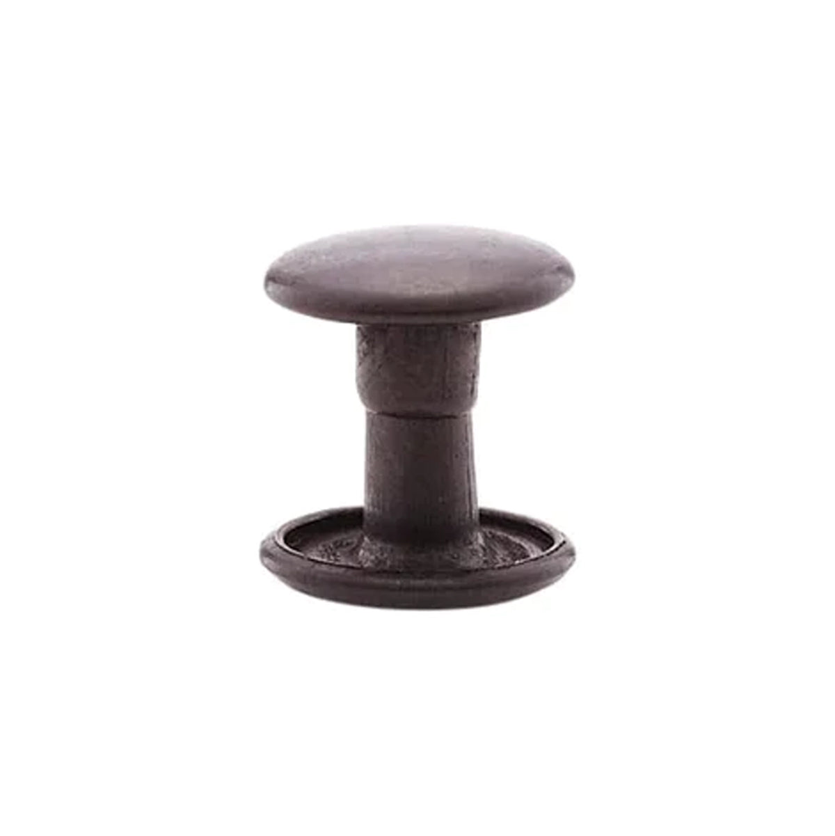 7mm Black, Double Cap Jiffy Rivet, Solid Brass- 100ct