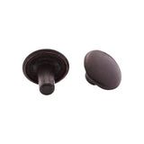 7mm Black, Double Cap Jiffy Rivet, Solid Brass- 100ct