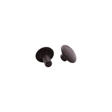 7mm Black, Single Cap Jiffy Rivet, Solid Brass- 100ct