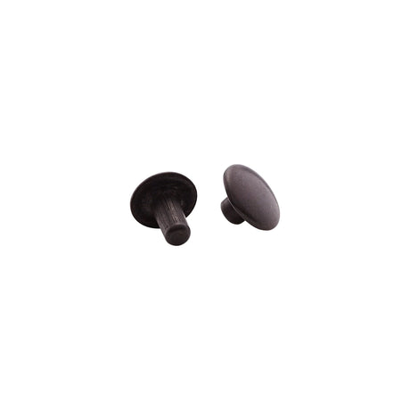 7mm Black, Single Cap Jiffy Rivet, Solid Brass- 100ct