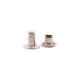 7mm Nickel, Single Cap Jiffy Rivets, Solid Brass-100ct