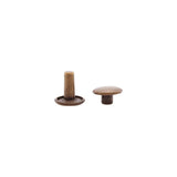9mm Antique Brass, Double Cap Jiffy Rivet, Solid Brass-100ct