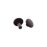 9mm Black, Double Cap Jiffy Rivet, Solid Brass-100ct