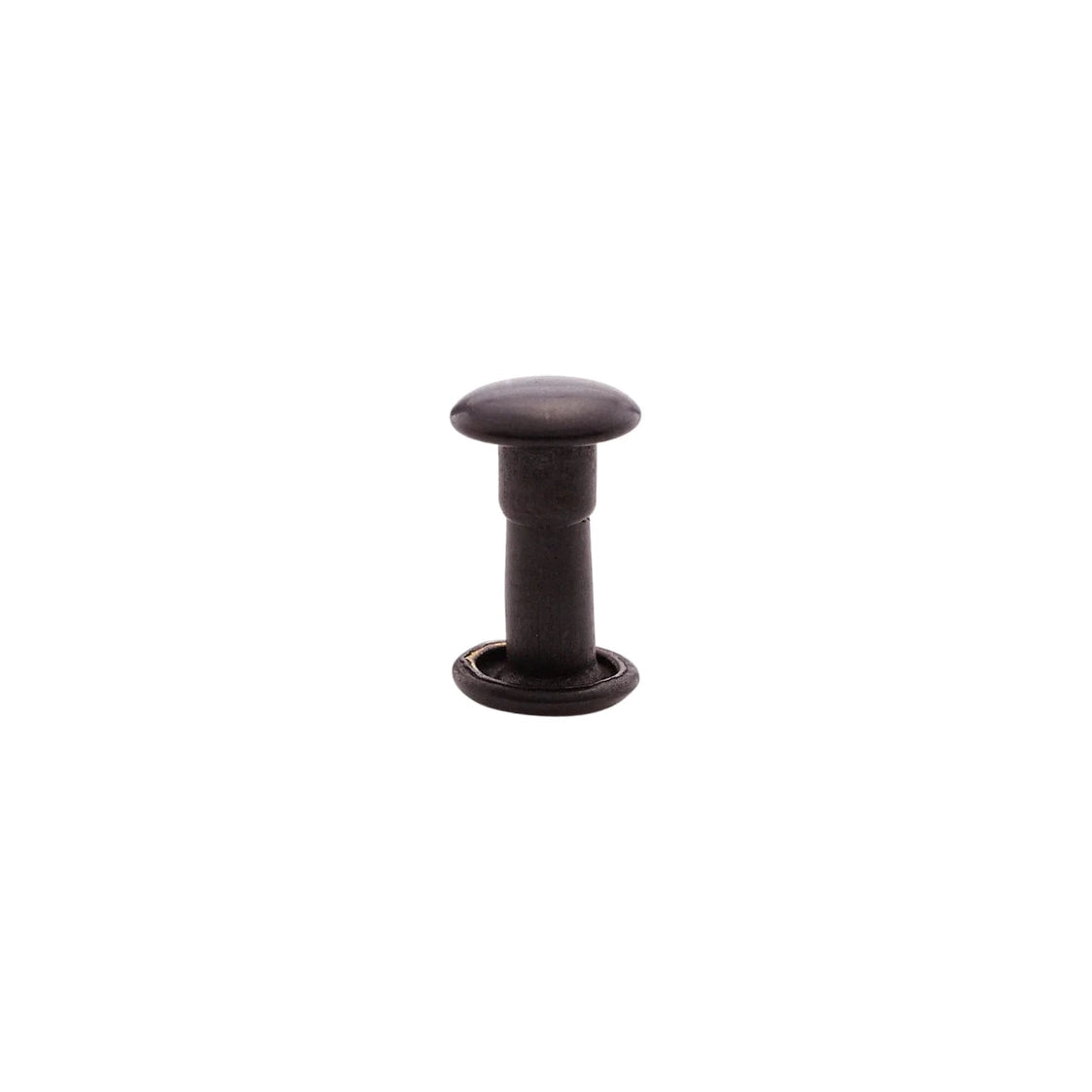 9mm Black, Double Cap Jiffy Rivets, Solid Brass-100ct