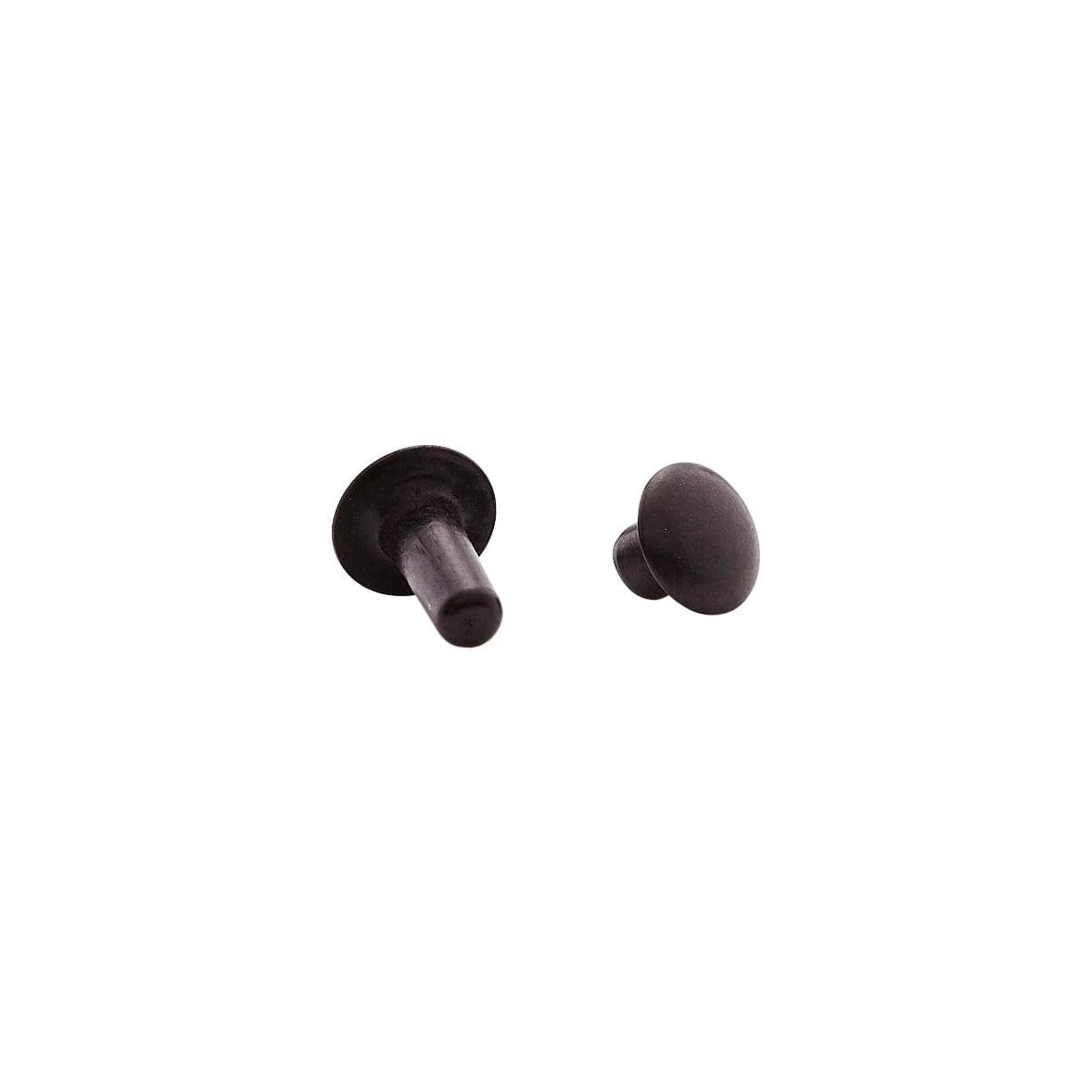9mm Black, Single Cap Jiffy Rivets, Solid Brass-100ct