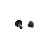 9mm Black, Single Cap Jiffy Rivets, Solid Brass-100ct