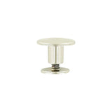 11mm Shiny Nickel, Flat Top Stud with Screw, Zinc Alloy - PK5