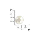 15mm Nickel, Hexigon Stud With Screw, Zinc Alloy -PK5