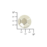 20mm Nickel, Hexigon Stud With Screw, Zinc Alloy