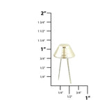 5/8" Nickel, Cone Handbag Bottom Stud Prong, Zinc Alloy-PK10