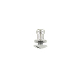 7mm, Gunmetal, Small Collar Button Stud with Screw, Solid Brass - PK5