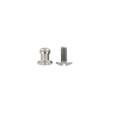 7mm, Gunmetal, Small Collar Button Stud with Screw, Solid Brass - PK5