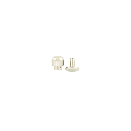 6mm Shiny Nickel, High Dome Press Stud, Solid Brass