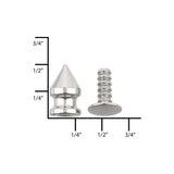 8mm Nickel, Spike Stud, Zinc Alloy - PK10