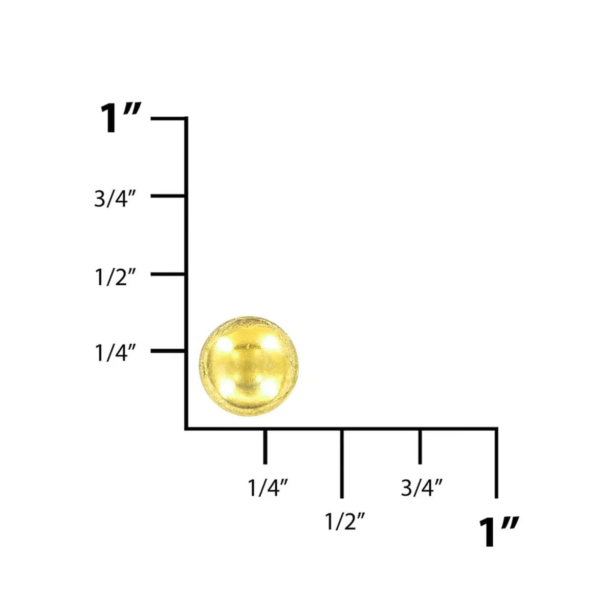 9mm Gold, Push Button, Steel - PK10
