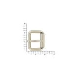1 1/2" Brushed Nickel, Heel Bar Roller Buckle, Zinc Alloy