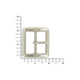 1 1/2" Nickel, Sam Browne Center Bar Buckle, Solid Brass
