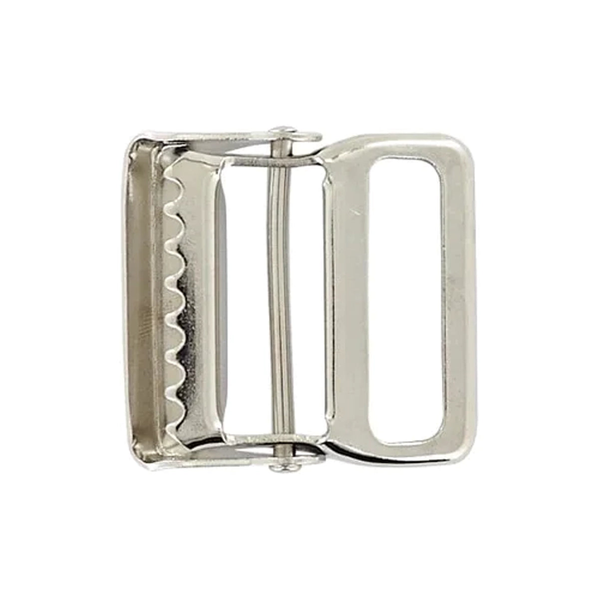 1 1/2" Nickel, Cinch Lock Webbing Buckle, Steel