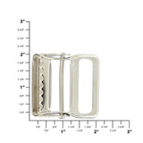 1 1/2" Nickel, Cinch Lock Webbing Buckle, Steel