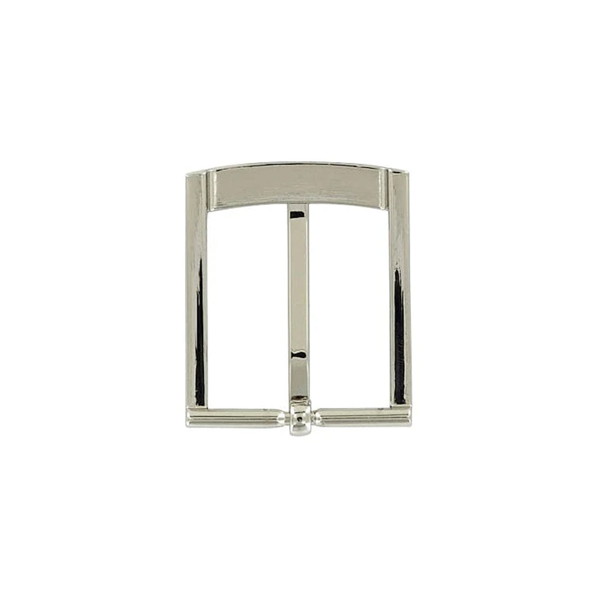1 1/4" Nickel, Heel Bar Buckle, Zinc Alloy