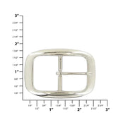 1 1/4" Nickel, Center Bar Buckle, Steel