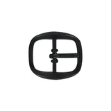 1/2" Black, Rounded Center Bar Buckle, Zinc Alloy