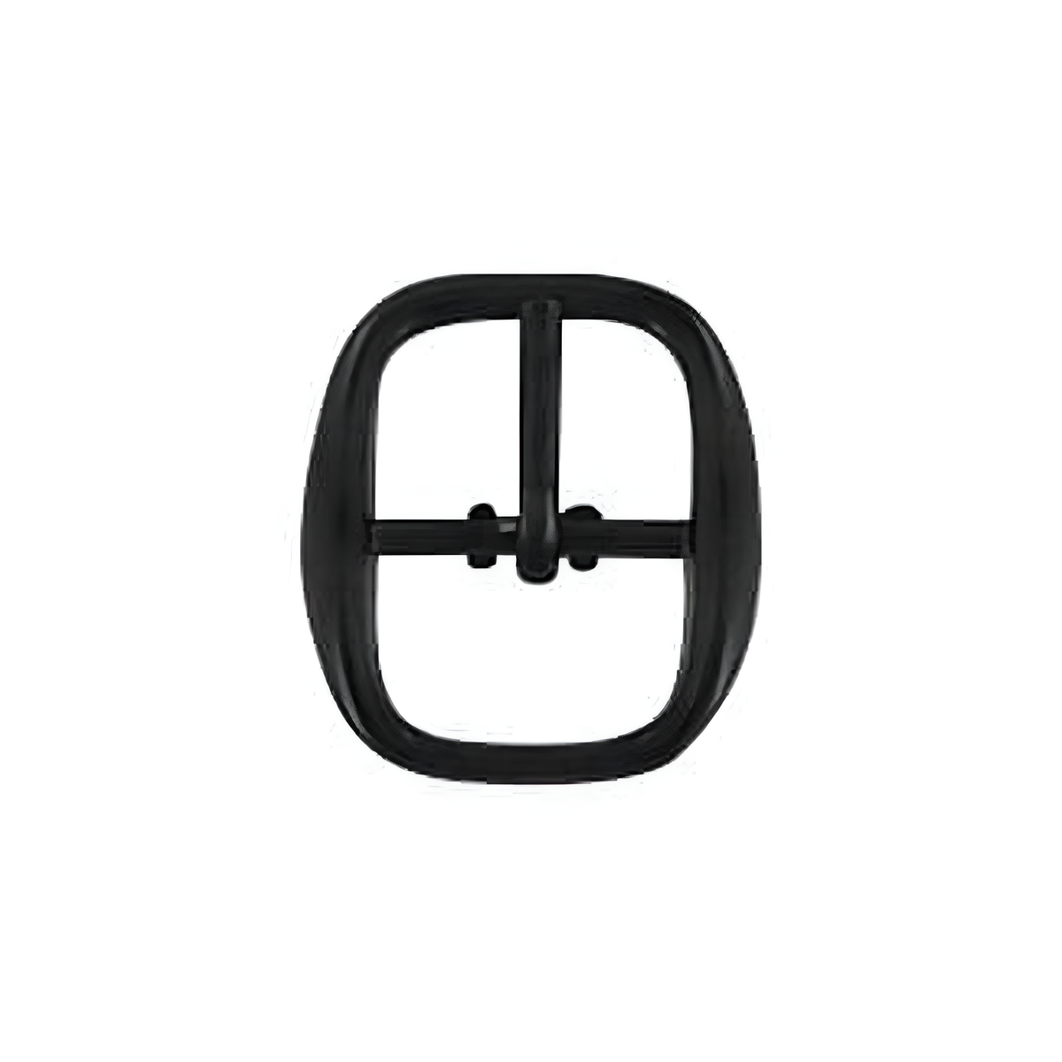 1/2" Black, Rounded Center Bar Buckle, Zinc Alloy