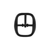 1/2" Black, Rounded Center Bar Buckle, Zinc Alloy