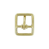 1/2" Brass, Center Bar Buckle, Zinc Alloy