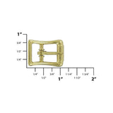 1/2" Brass, Imitation Roller Center Bar Buckle, Zinc Alloy