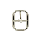 1/2" Shiny Nickel, Center Bar Buckle, Zinc Alloy