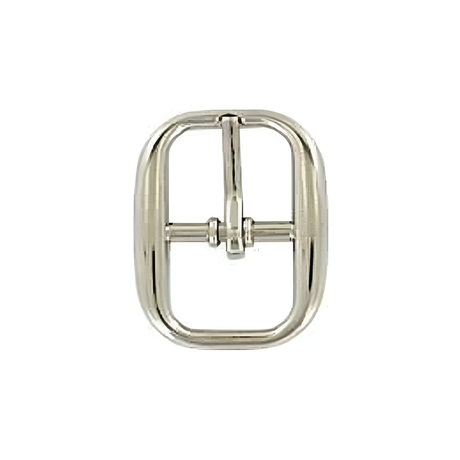 1/2" Shiny Nickel, Center Bar Buckle, Zinc Alloy