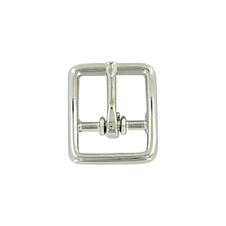 1/2" Nickel, 19x22mm Center Bar Buckle, Zinc Alloy