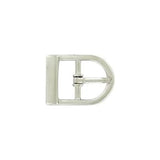 1/2" Satin Nickel, D Shaped Center Bar Buckle, Zinc Alloy