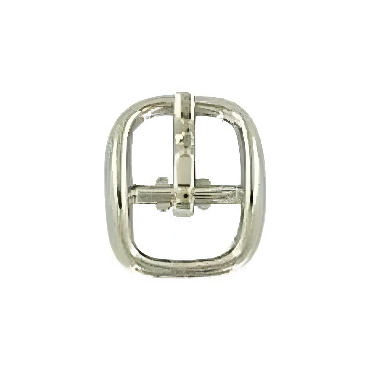 1/4" Nickel, Center Bar Buckle, Zinc Alloy