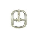 1/4" Nickel, Center Bar Buckle, Zinc Alloy