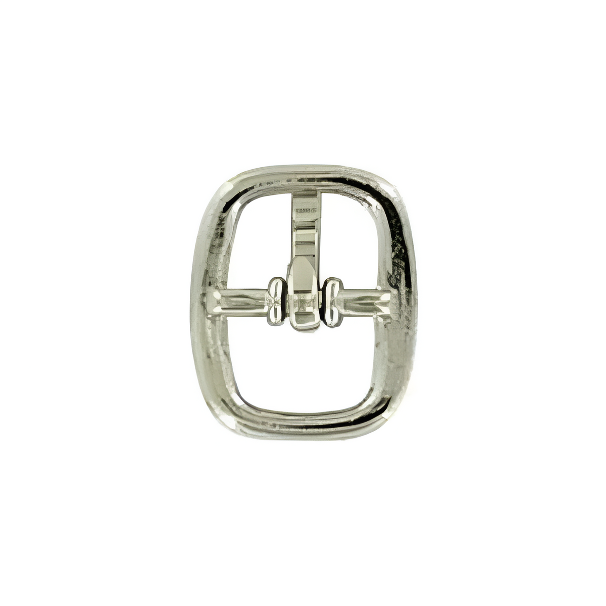 1/4" Nickel, Center Bar Buckle, Zinc Alloy
