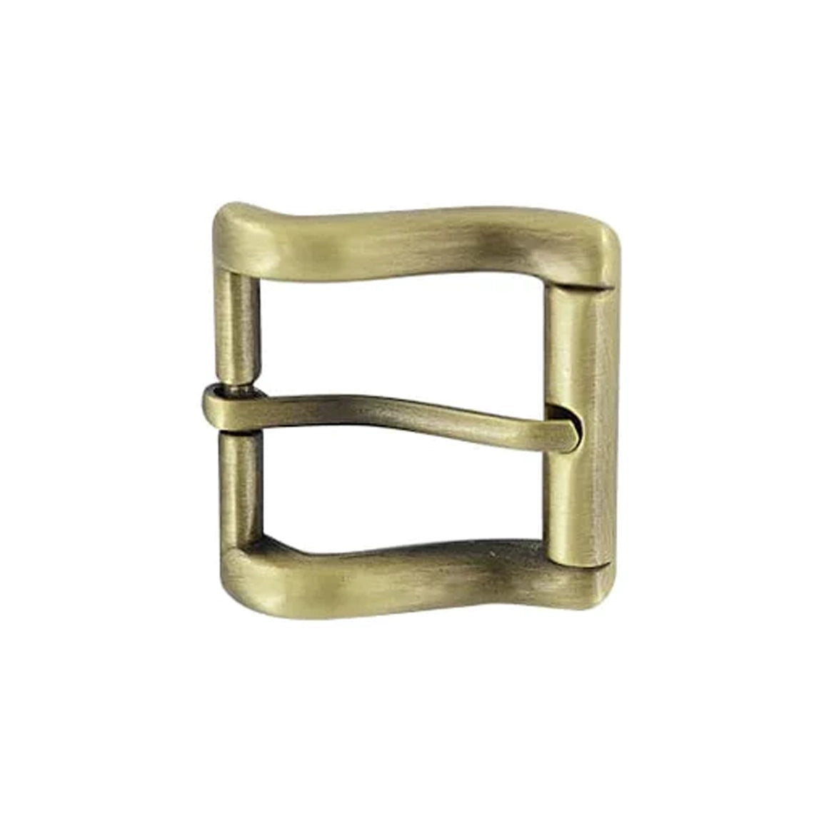 1" Antique Brass, Square Heel Bar Buckle, Zinc Alloy