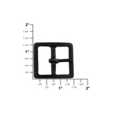 1" Black, Sam Browne Center Bar Buckle, Solid Brass