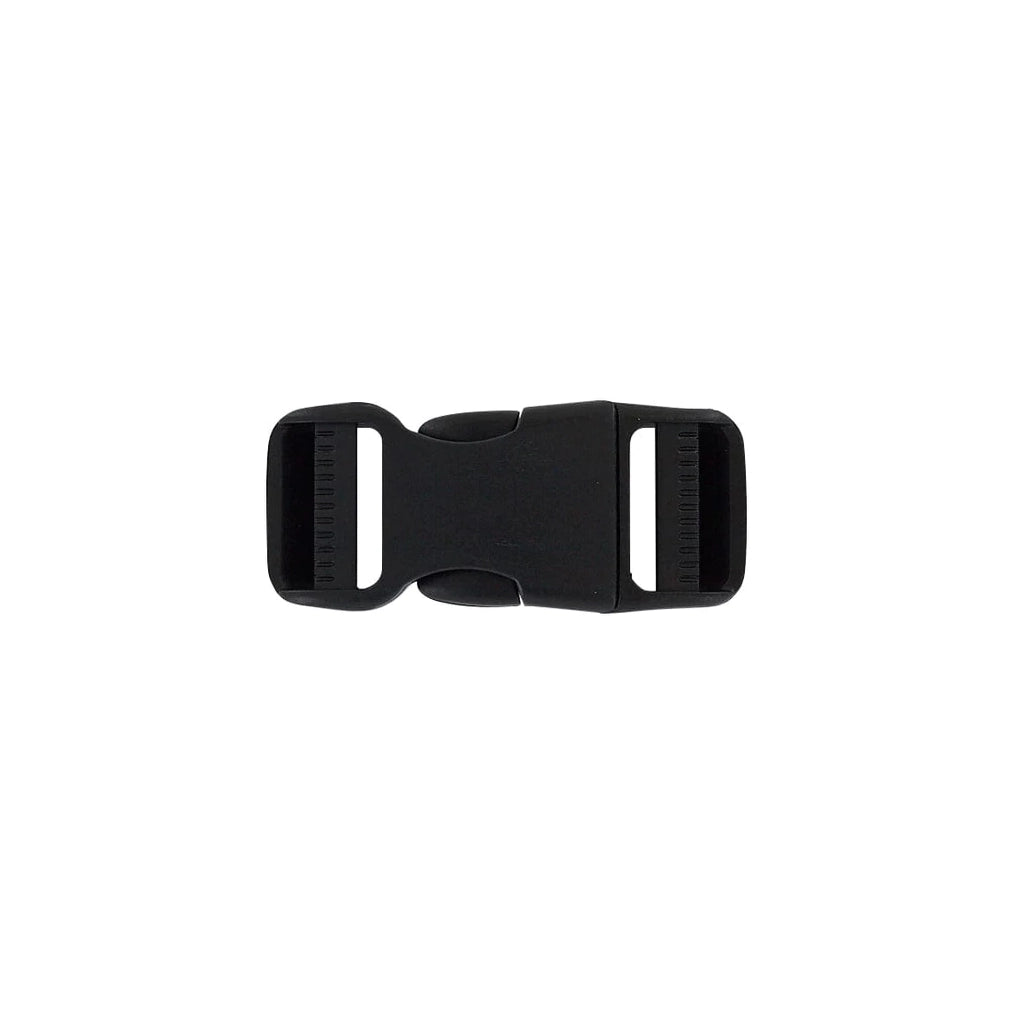 1" Black, Dual Adjustable Side Squeeze, Plastic