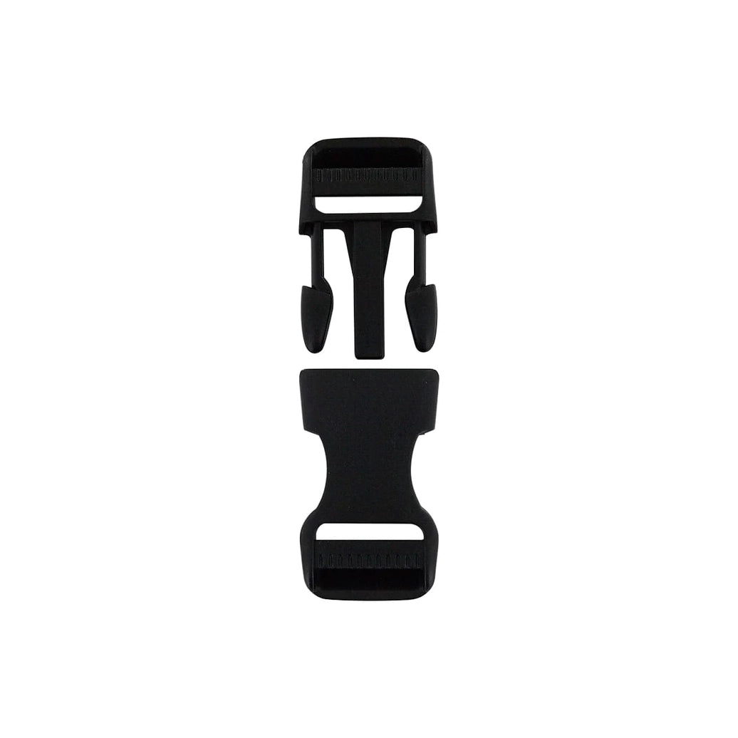 1" Black, Dual Adjustable Side Squeeze, Plastic