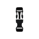 1" Black, Dual Adjustable Side Squeeze, Plastic